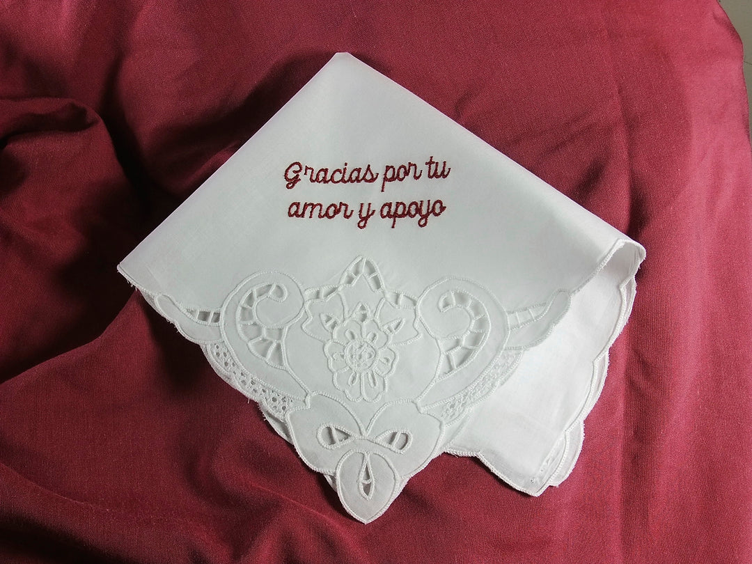 Ladies Cotton Handkerchief with Cutwork Detail