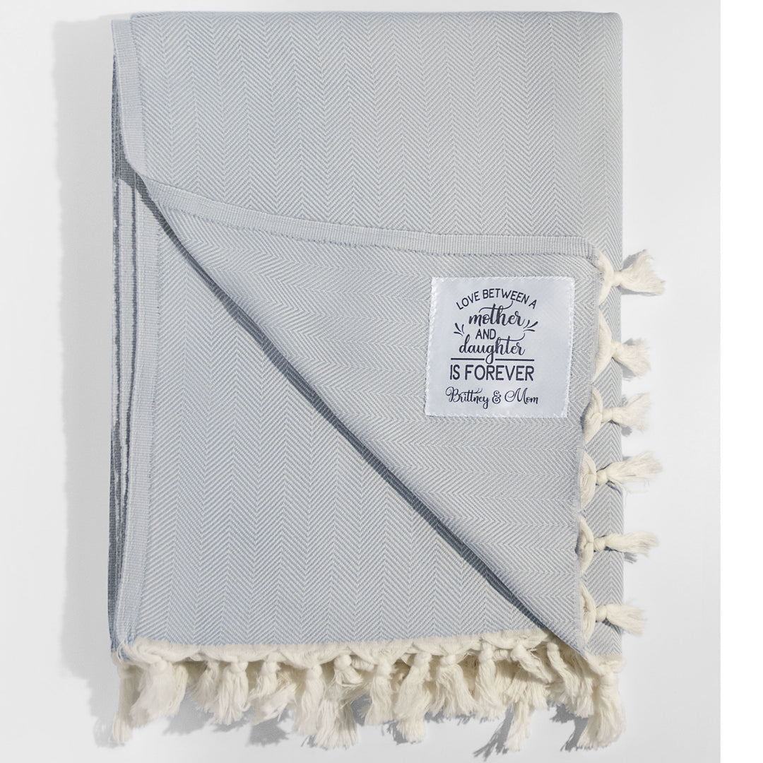 Custom Made Blanket for Her with Personalized Patch