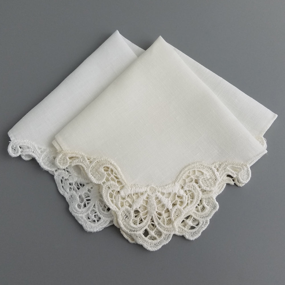 Ivory Wedding Handkerchief