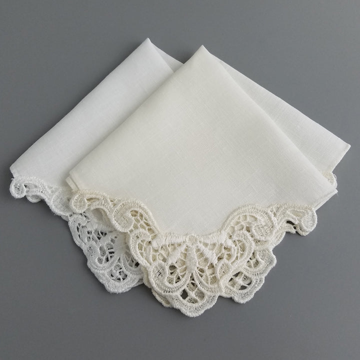 Ivory Wedding Handkerchief