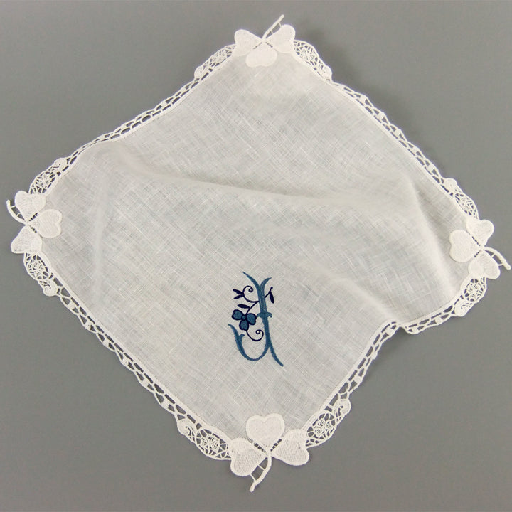 Shamrock Wedding Handkerchief for Mom