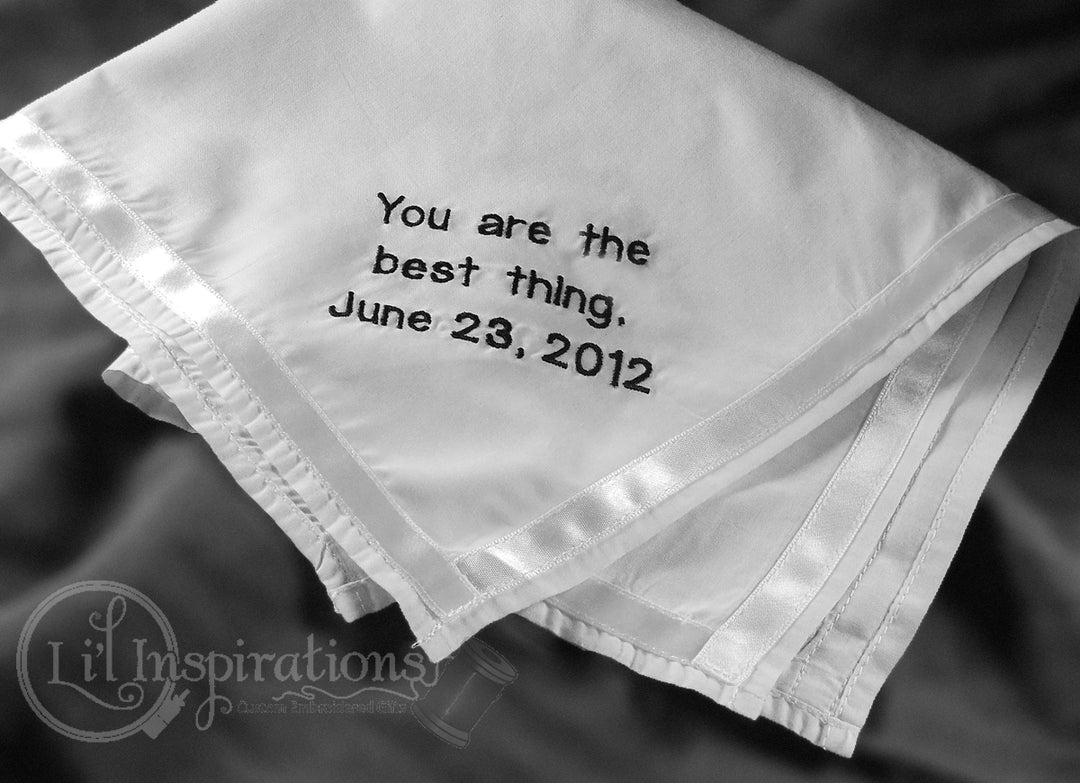 handkerchief for groom from bride cotton handkerchief
