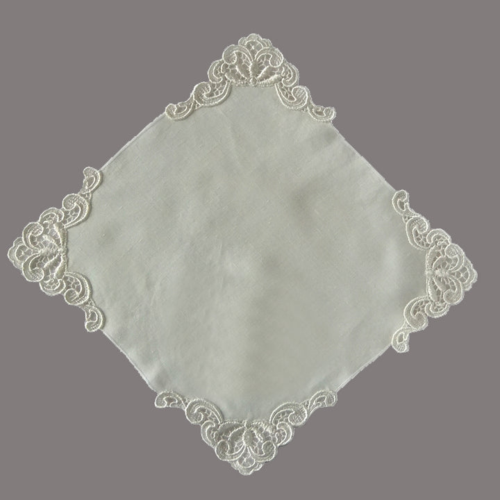 ivory cotton handkerchief