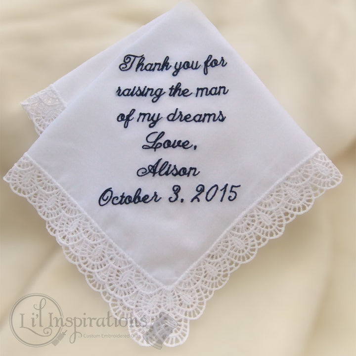 bridal handkerchief custom made wedding hanky