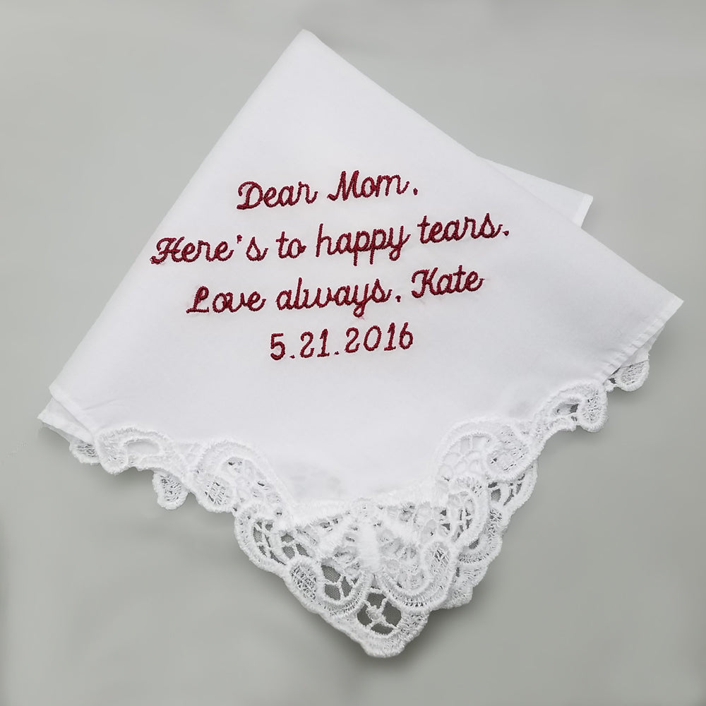 personalized wedding hanky
