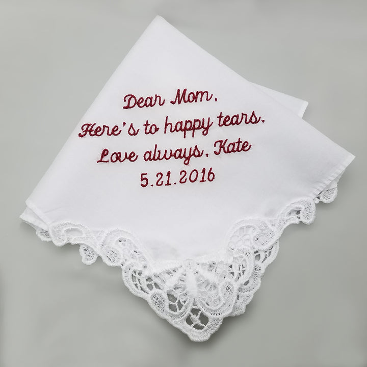 personalized wedding hanky