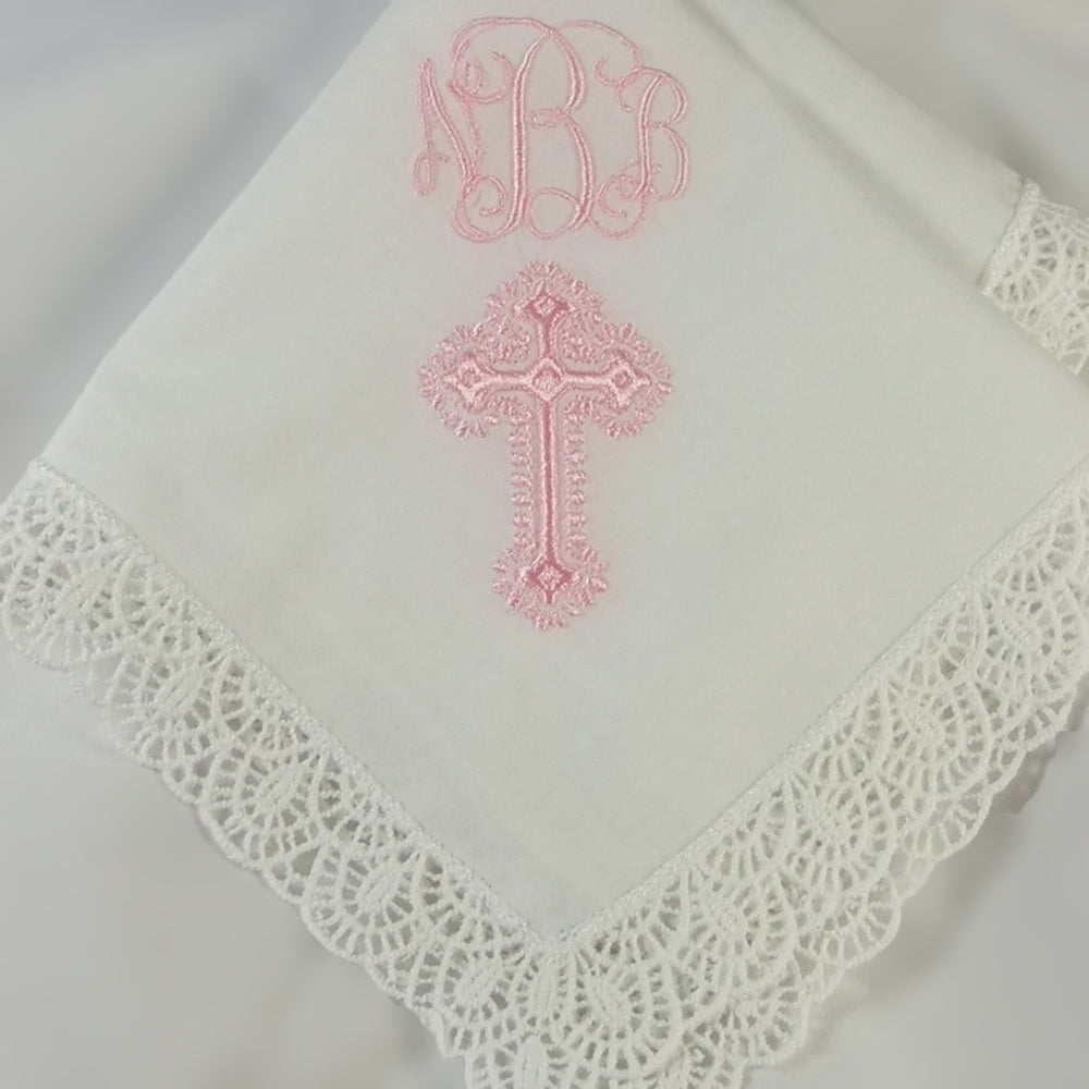 Baptism Handkerchief Gift for Goddaughter