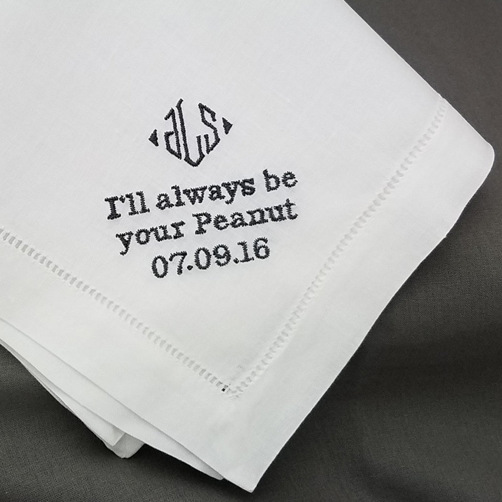 father of the bride handkerchief men's handkerchief